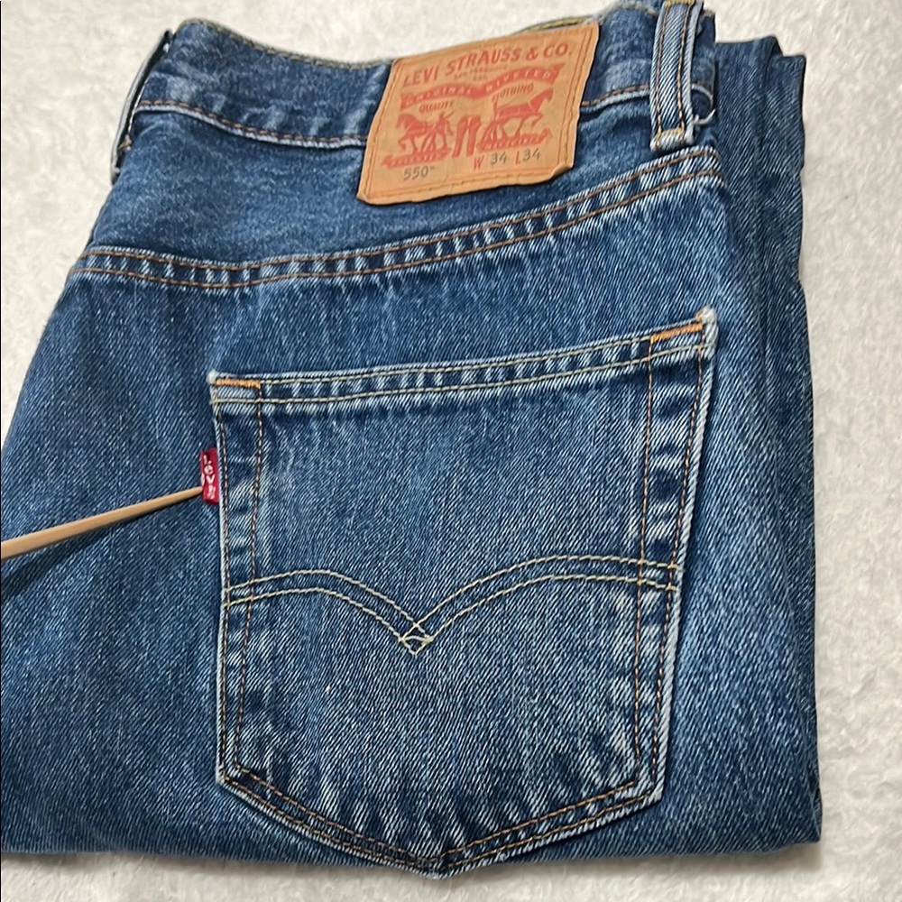 Levi's Blue Relaxed Fit Jeans with Classic Denim Texture